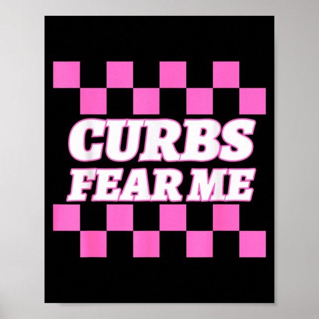 Funny New Driver Curbs Fear Me Bad Drivers  Poster (Front)
