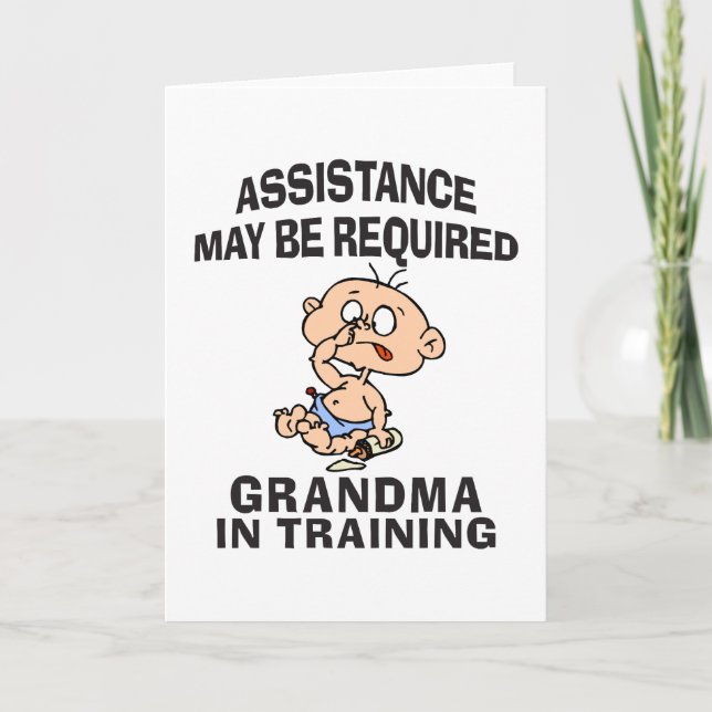 Funny New Grandma Card (Front)
