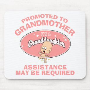 Funny New Grandmother New Granddaughter Mouse Pad