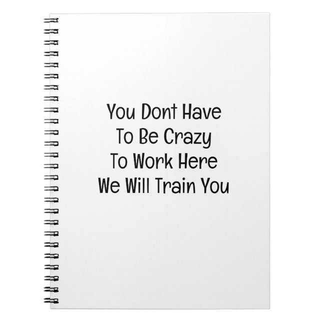Funny New Hire Office Joke Notebook (Front)
