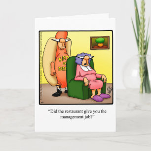 Funny New Job Congratulations Humour Greeting Card