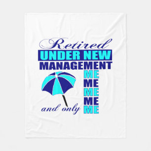 Funny new management retirement fleece blanket