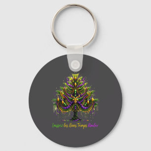 Funny New Mardi Gras Bead Tree Carnival Key Ring