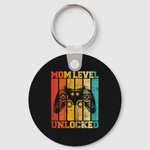 Funny New Mom Level Unlocked Gaming Pregnancy Anno Key Ring