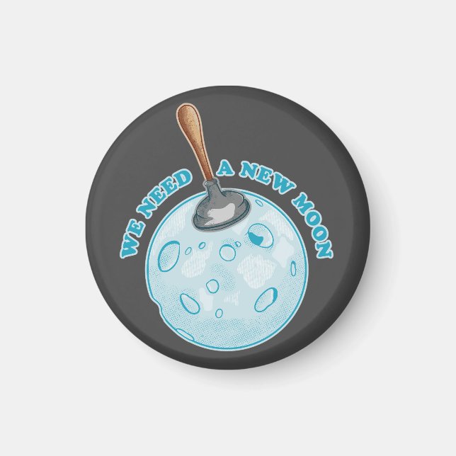 Funny new moon astronomy magnet (Front)