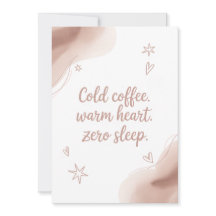 Funny New Mum Card – Cold Coffee Edition
