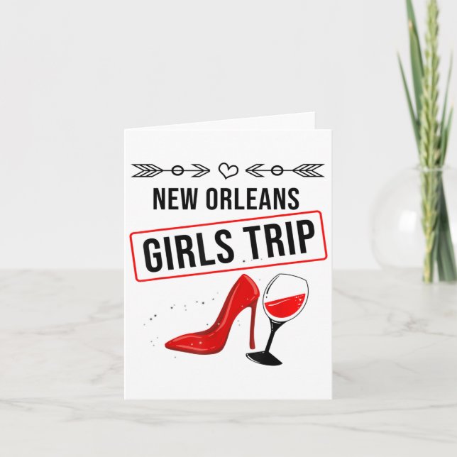 Funny New Orleans Girls Trip Gift For Women Cool T Card (Front)