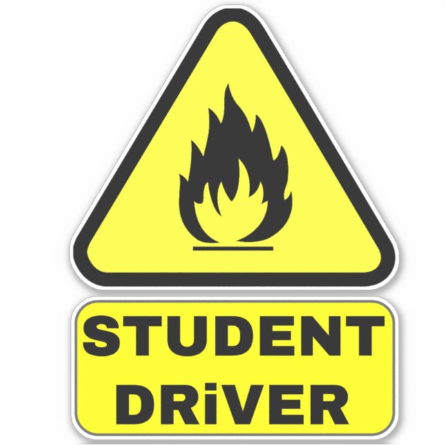 Funny New Student Driver (Caution Teen Drivers) (Front)