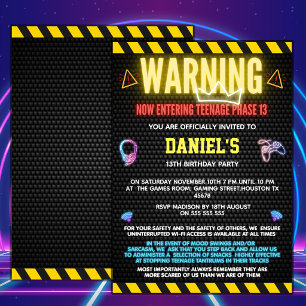Funny New Teenager Birthday party Invitation