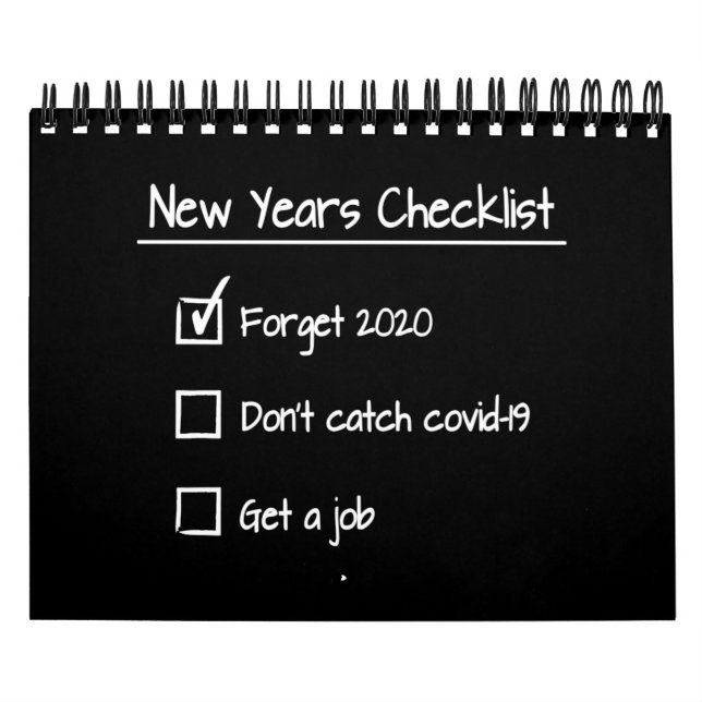 Funny new years checklist calendar (Cover)