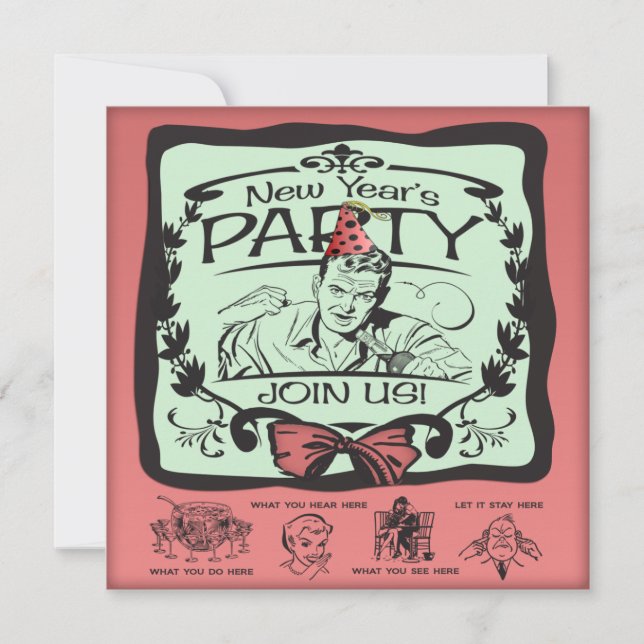 Funny New Year's Eve Party Invitation (Front)