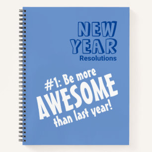 Funny New Year's Resolution Notebook