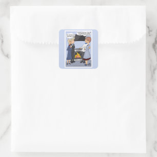 Funny New Year's Resolution Square Sticker