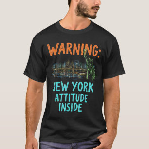 Funny New York City Night Skyline Vintage T-Shirt
