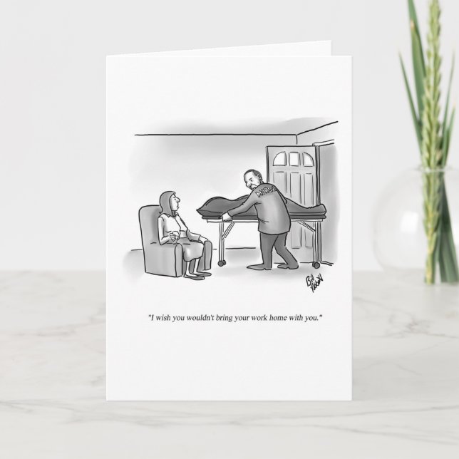 Funny New Yorker Style Blank Greeting Card (Front)