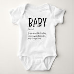Funny Newborn Hilarious Baby Defintion Bodysuit<br><div class="desc">Baby funny definition. It would be a great idea for any baby occasion,  Pregnancy Reveal,  Pregnancy Announcement,  Baby Shower,  and Baby Announcement.</div>