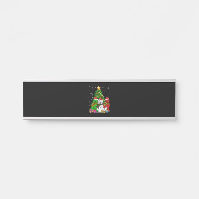 Funny Newfie | Funny Newfoundland Dog Christmas Door Sign (Front)