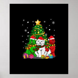 Funny Newfie   Funny Newfoundland Dog Christmas Poster