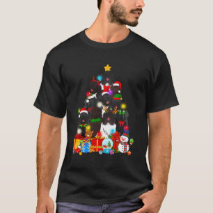 Funny Newfoundland Christmas Tree Lights Gift Dog T-Shirt