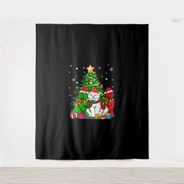 Funny Newfoundland Dog | Christmas Best Gift Tapestry (Front)