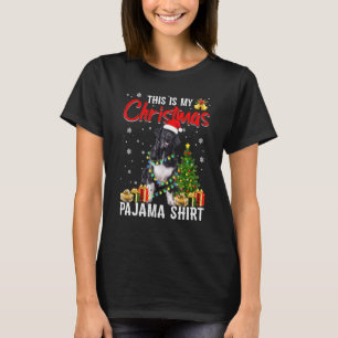 Funny Newfoundland Dog Christmas Lights Puppy Dog T-Shirt