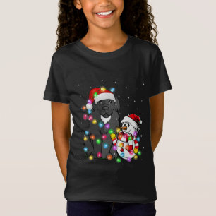 Funny Newfoundland Dog   Christmas Snowman Light T-Shirt