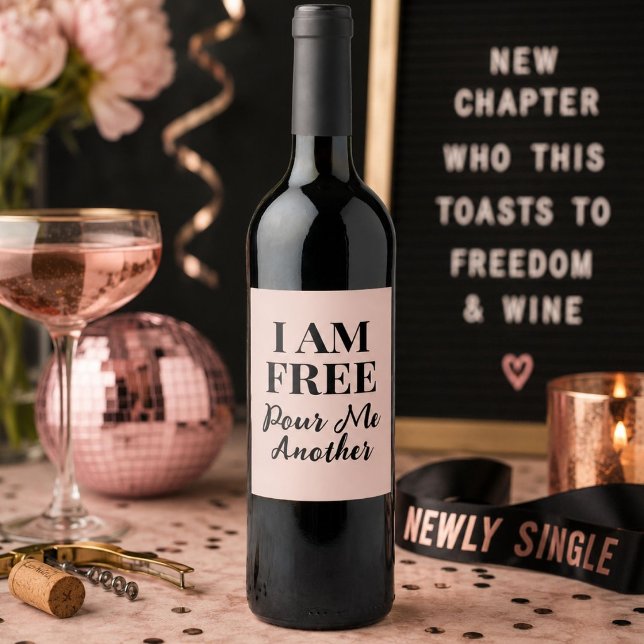 Funny Newly Single Divorce Break Up Party Wine Label (Funny Newly Single Divorce Break Up Party Wine Label)