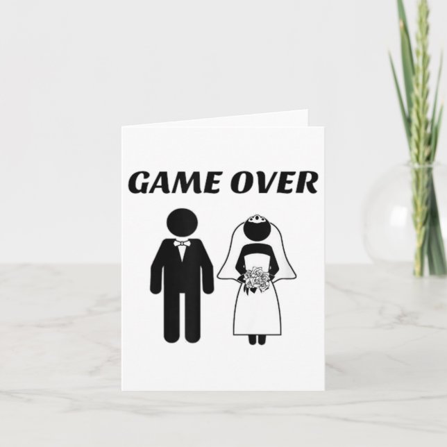 Funny Newlywed Bride And Groom _1  Card (Front)