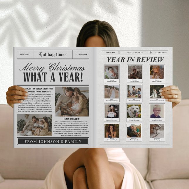 Funny newspaper Christmas card what a year (Creator Uploaded)