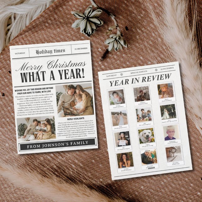 Funny newspaper Christmas card what a year (Creator Uploaded)