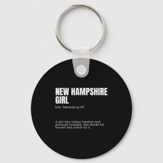 Funny nh girl definition, freedom loving state gir key ring
