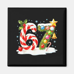 Funny Nice Naughty 6 7 Christmas 67 Meme Xmas Boys Magnet