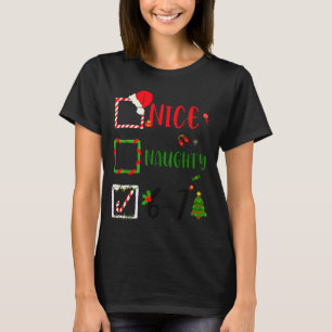 Funny Nice Naughty 6 7 Meme Christmas Six Seven  T-Shirt