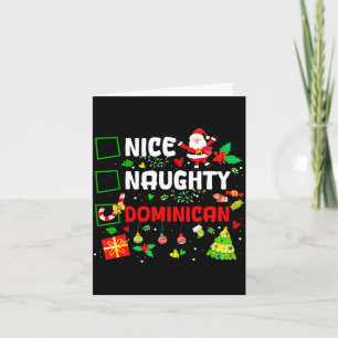 Funny Nice Naughty Dominican Family Men Women Chri Card