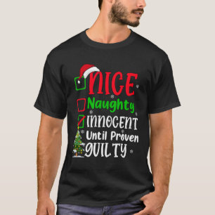 Funny Nice Naughty Innocent Christmas Xmas Adults T-Shirt