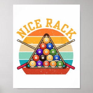 Funny Nice Rack Billiards Player Pool Triangle Poster