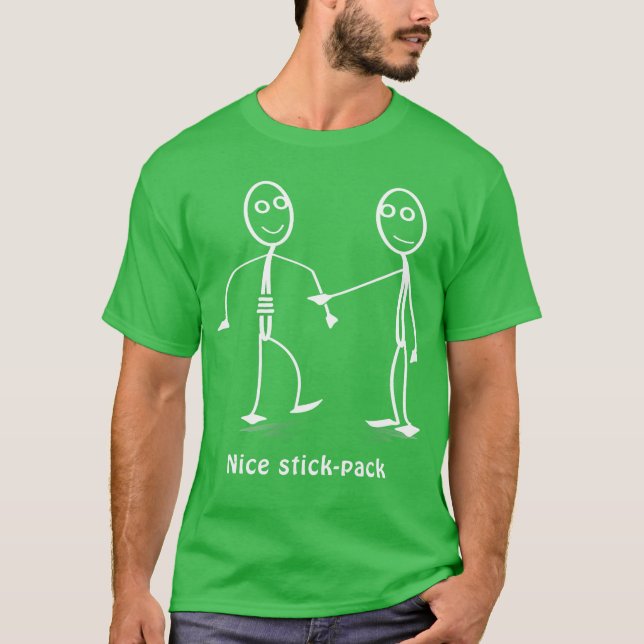 Funny Nice StickPack Stickman Costume Stick Figure T-Shirt (Front)