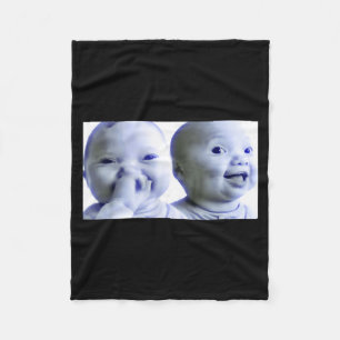 Funny Niche Baby Gen Z Meme Ai Viral Giggling Ai L Fleece Blanket