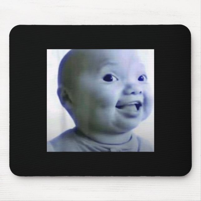 Funny Niche Baby Gen Z Meme Ai Viral Giggling Ai L Mouse Pad (Front)