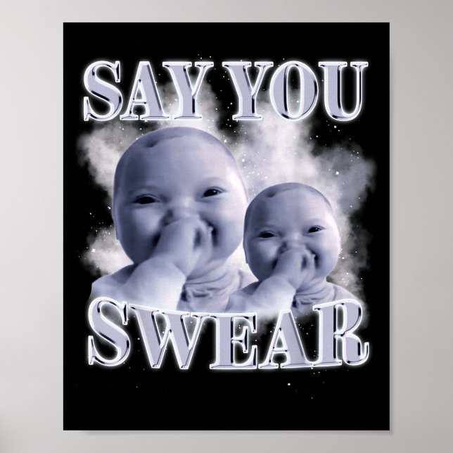 Funny Niche Baby Gen Z Meme Ai Viral Giggling Ai L Poster (Front)