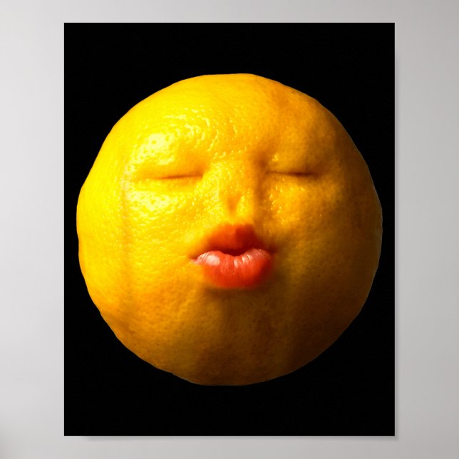 Funny Niche Lemon Meme Ai Fruits Poster (Front)