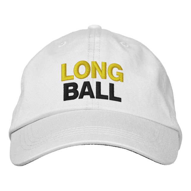 Funny Nickname Novelty Mens Golf LONG BALL Embroidered Hat (Front)