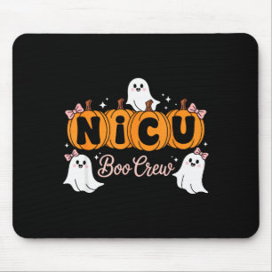 Funny Nicu Boo Crew Nurse Ghost Halloween Soky Sea Mouse Pad