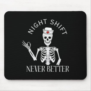 Funny Night Shift Nurse Icu Rn Er Cvicu Nicu Ed Np Mouse Pad