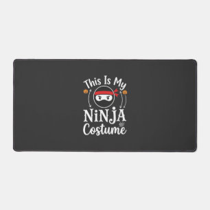 Funny Ninja Costume Halloween Design_1 Desk Mat