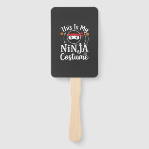 Funny Ninja Costume Halloween Design_1 Hand Fan