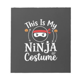 Funny Ninja Costume Halloween Design_1 Notepad