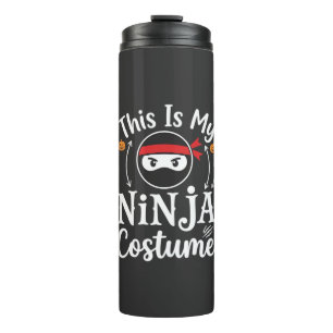 Funny Ninja Costume Halloween Design_1 Thermal Tumbler