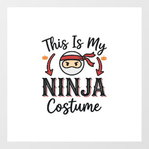 Funny Ninja Costume Halloween Vector Design_1