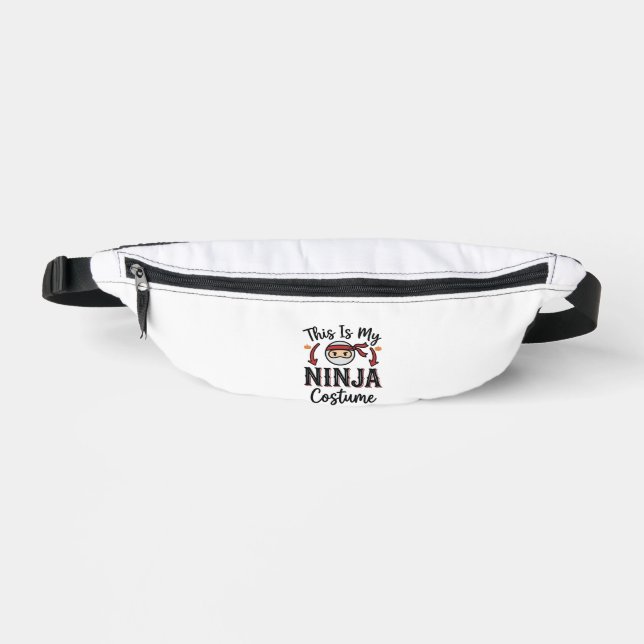 Funny Ninja Costume Halloween Vector Design_1 Bum Bags (Front)